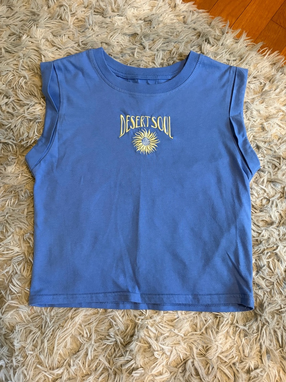 Blue Sleeveless Tee